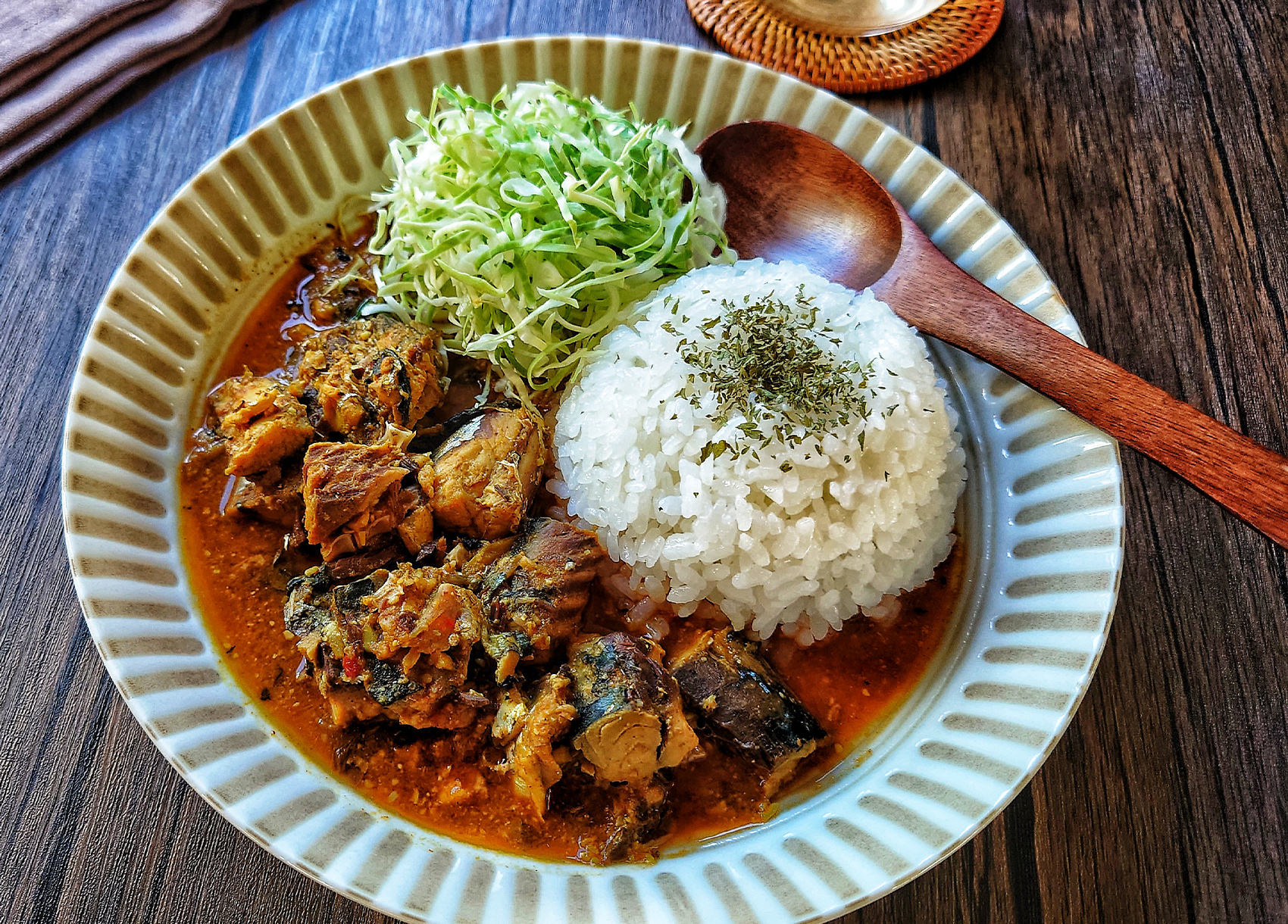 【鯖缶の味噌カレー】栄養満点やみつき!!