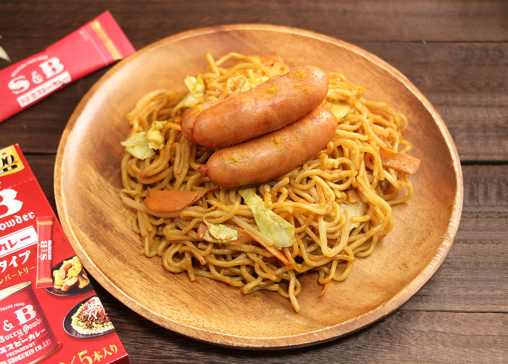 簡単!ウインナーのカレー焼きそば