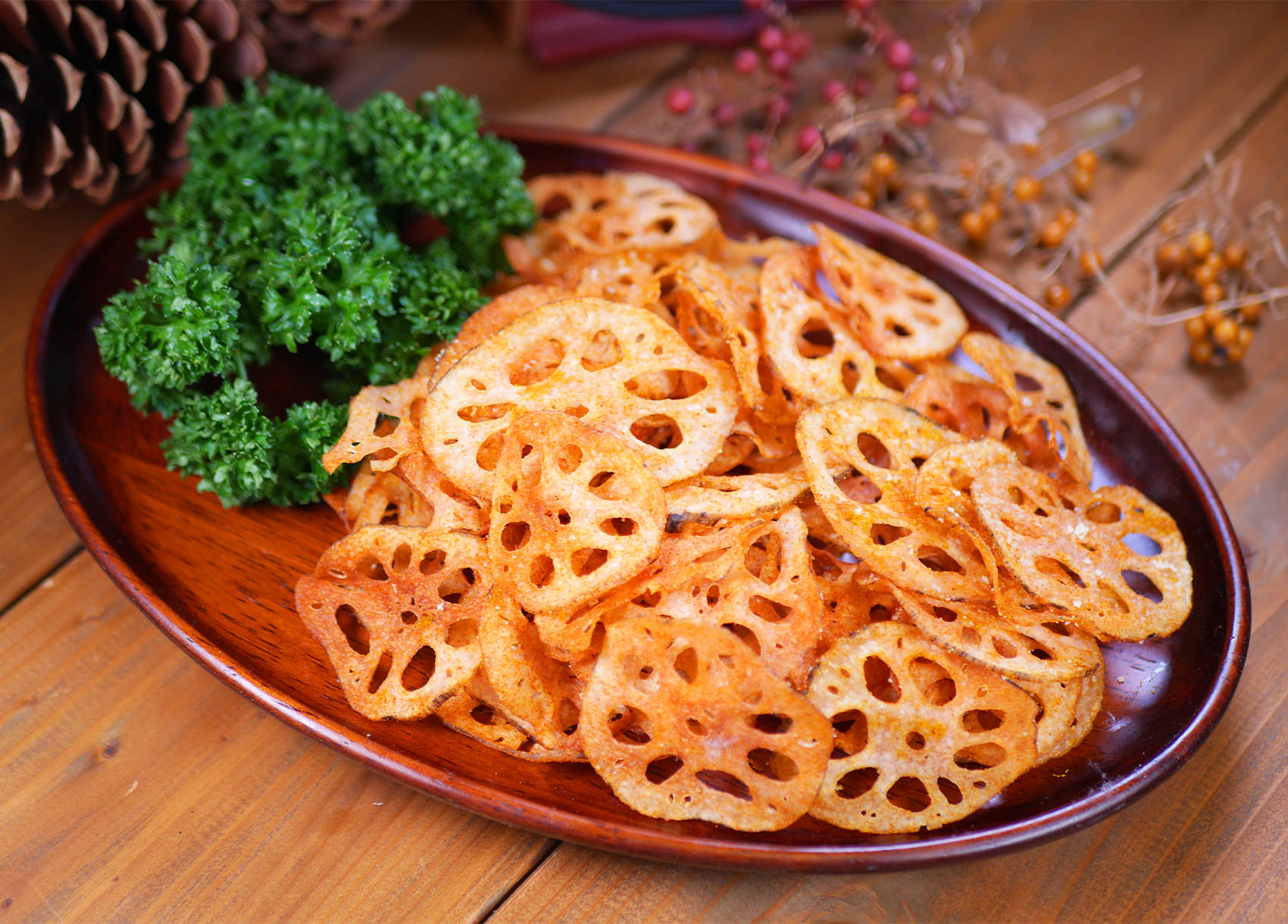 辛いけどやめられ～ん🥵ホット＆スパイシーれんこんチップス