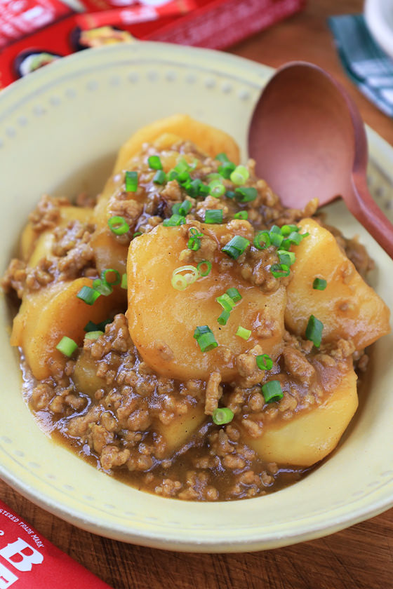 簡単♪じゃがいものカレーそぼろ煮