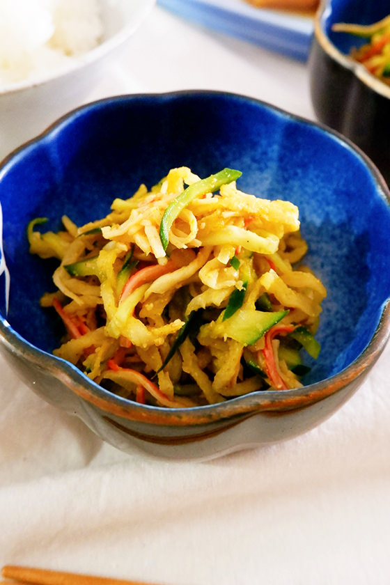 切り干し大根のカレー胡麻和え