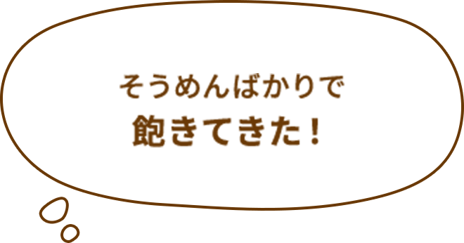 そうめんばかりで飽きてきた！