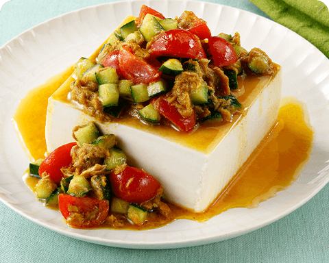 ごちそう冷奴夏野菜かけ レシピ画像