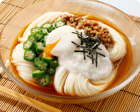 カレー香るねばねばそうめん レシピ画像