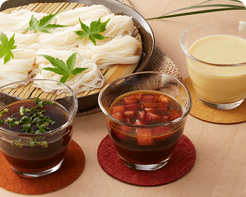 3種のカレーつけだれそうめん レシピ画像