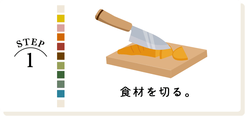 STEP 1 食材を切る。