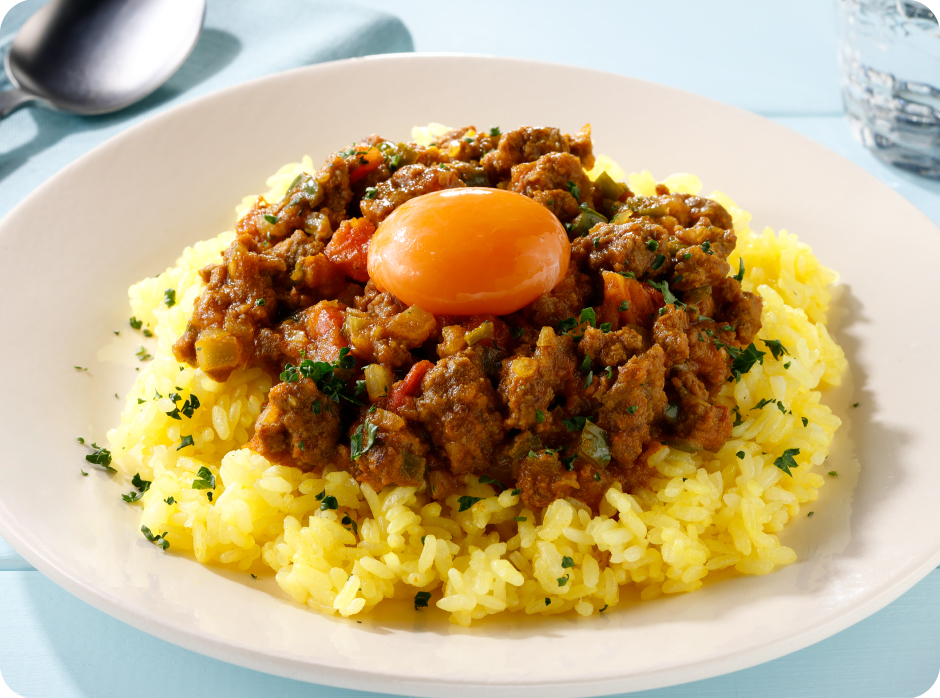 ごろっとひきのキーマカレー