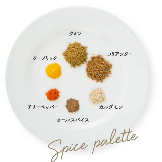 バターチキンカレーのスパイスパレット