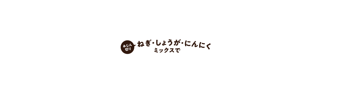 みじん切り ねぎ・しょうが・にんにくミックスで