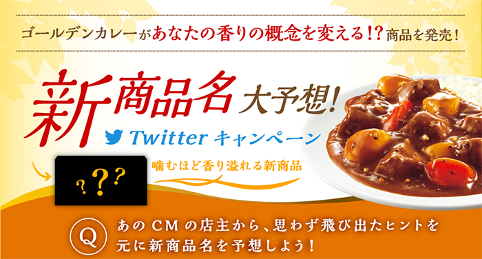 ゴールデンカレー 新商品名 大予想!Twitterキャンペーン