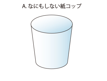 A.なにもしない紙コップ