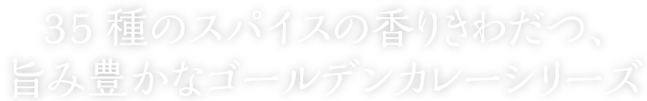 35種のスパイスの香りきわだつ、旨み豊かなゴールデンカレーシリーズ