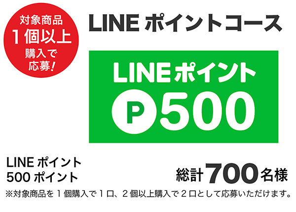 LINEポイントコース500ポイント総計700名様