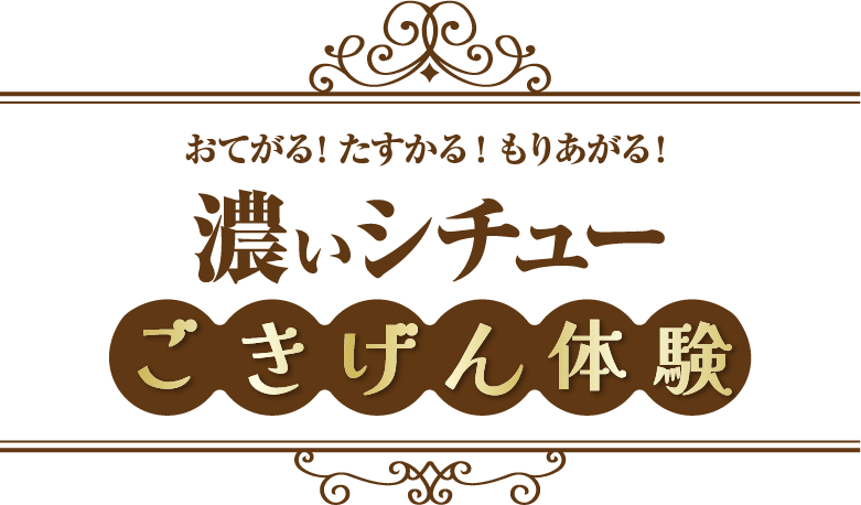 おてがる！たすかる！もりあがる！　濃いシチュー　ごきげん体験