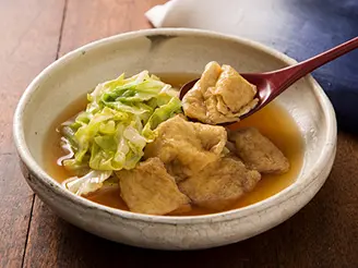 キャベツとお揚げの含め煮
