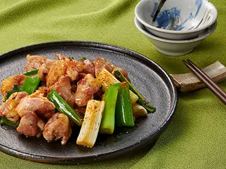 オイスターソースで、ネギ焼き鳥
