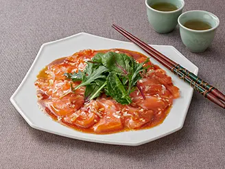 中華風サーモンのカルパッチョ