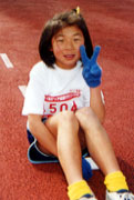 年度最高タイムを出した、4年女子の松田さん