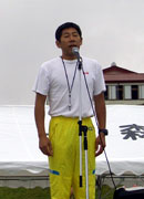 この4月からちびっ子のスタッフとなった元ソウルオリンピック	日本代表の遠藤 司が地元の秋田で大会のリーダーを務めた。