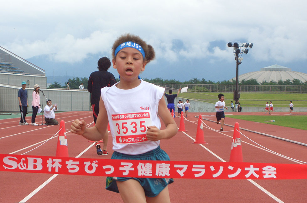 3年女子は田中さんが7分46秒の好タイムをマーク。