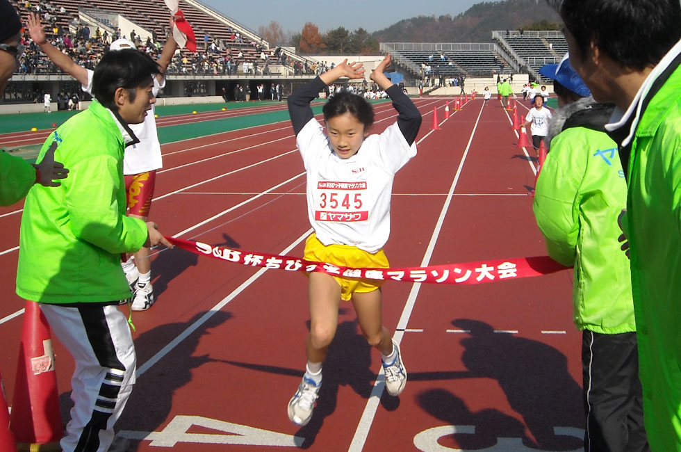 3年女子は額田さんが独走で2連覇。