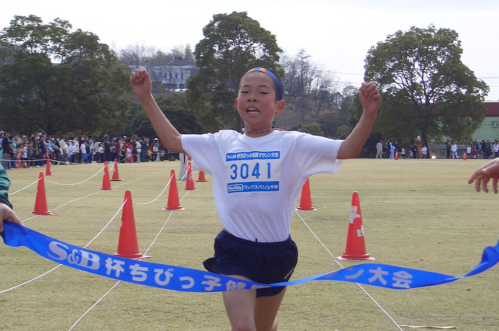 3年男子は伊藤くんが2連覇。タイムも7分31秒の好タイム。