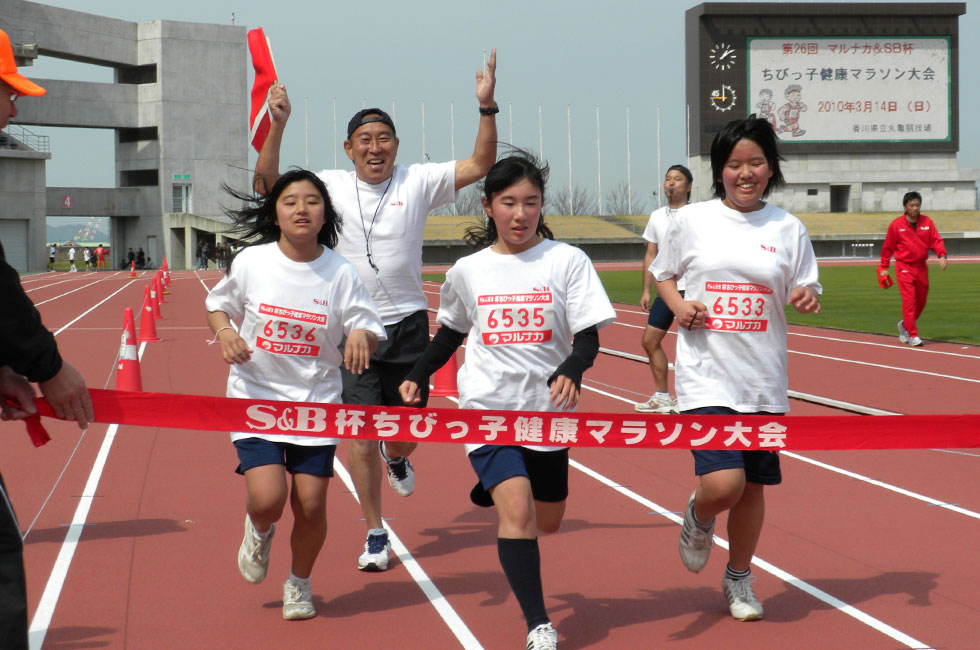 仲良く3人で無事完走。お疲れ様！