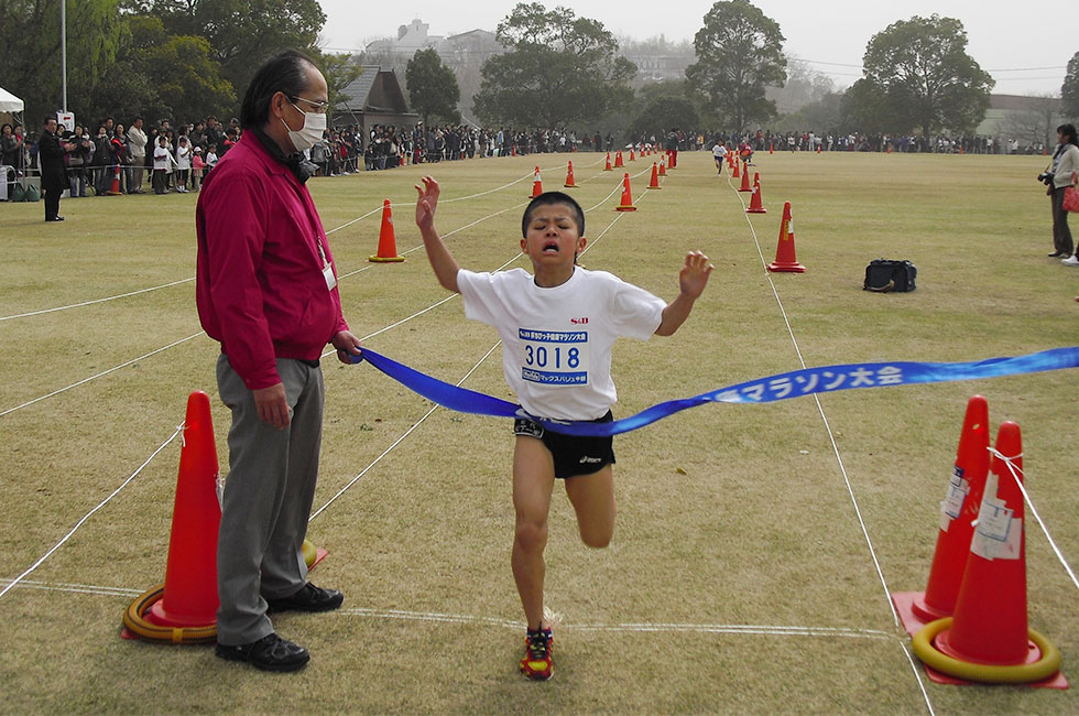 3年男子は松下くんが7分20秒の好タイムで3連覇。