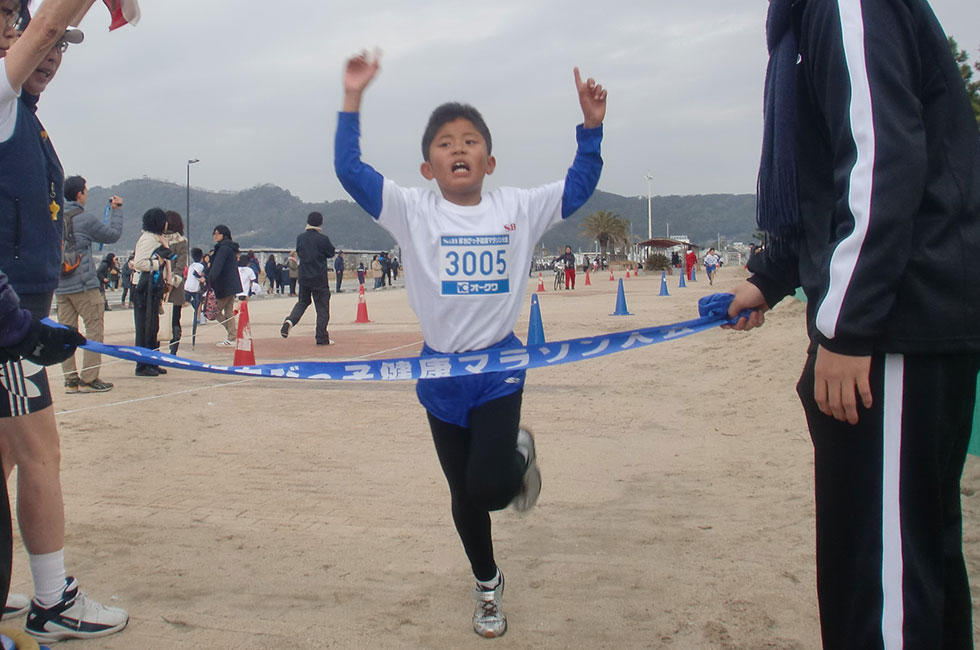 3年男子は上畑くんが7分18秒で初優勝