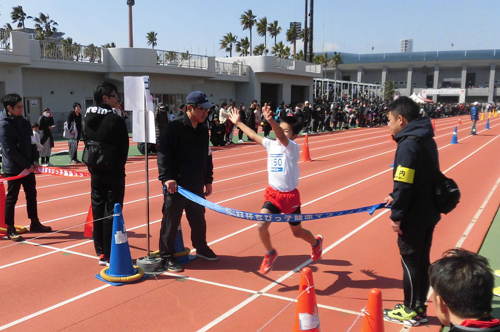 3年男子は中森くんが7分26秒で3連覇達成。