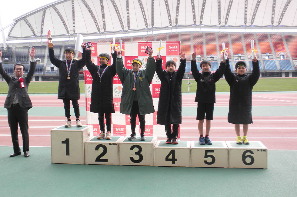 5年男子、優勝は梨子本くん、2位は後藤くん、3位は森田くんでした。