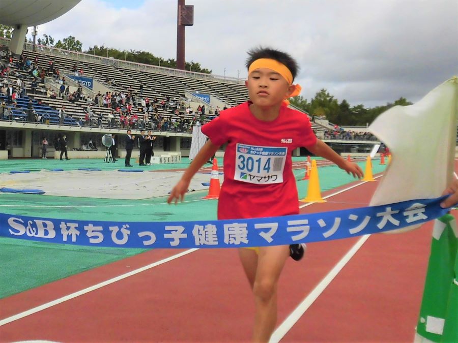 3年男子優勝の杉沼くん！