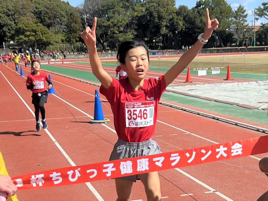 2位と1秒差で優勝の3年女子森田さん！