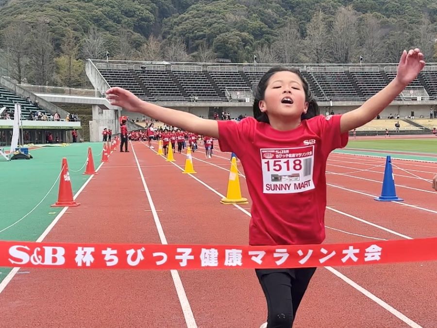 今大会女子の中で一番最初にゴールした1年生の鎌倉さん！