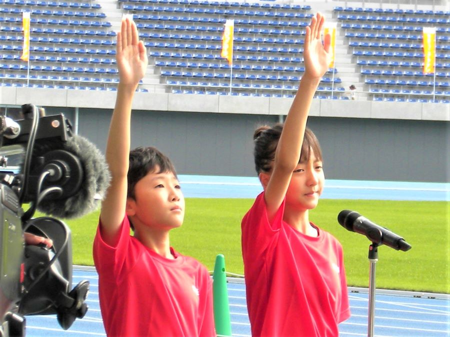 選手宣誓を担ってくれたお二人。