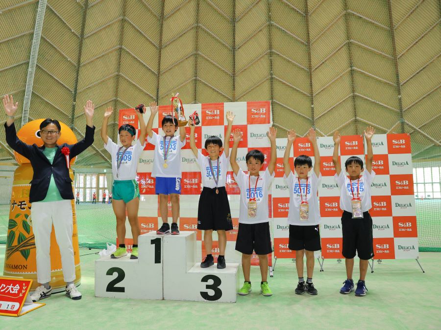 5年男子入賞の6名！1位から順に、有馬くん、熊井くん、荒江くん、松木くん、谷本くん、中村くん