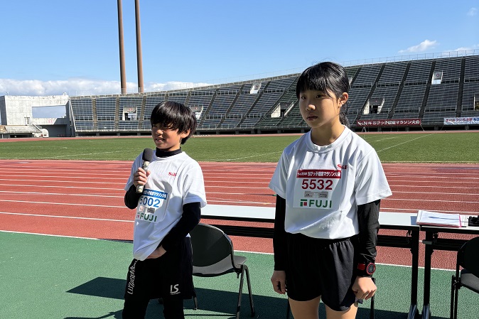 5年男子優勝は原田くん、女子は塩田さんでした。