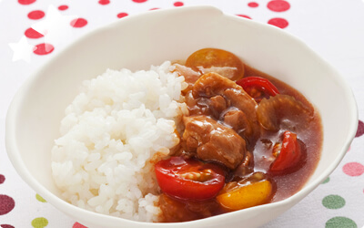 ミニトマトと鶏肉のハヤシ