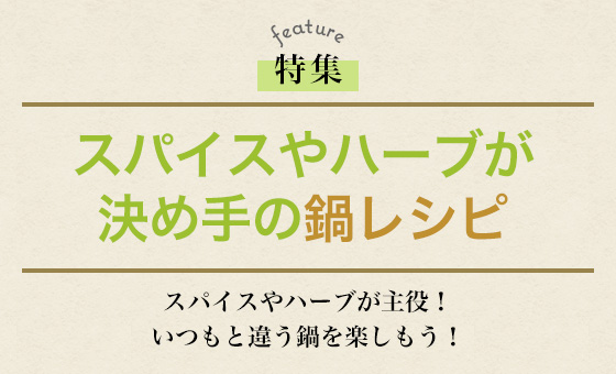 スパイスやハーブが決め手の鍋レシピ