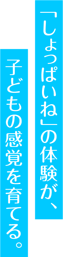 「しょっぱいね」の体験が、子どもの感覚を育てる。