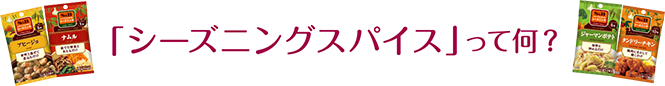 「シーズニングスパイス」って何？