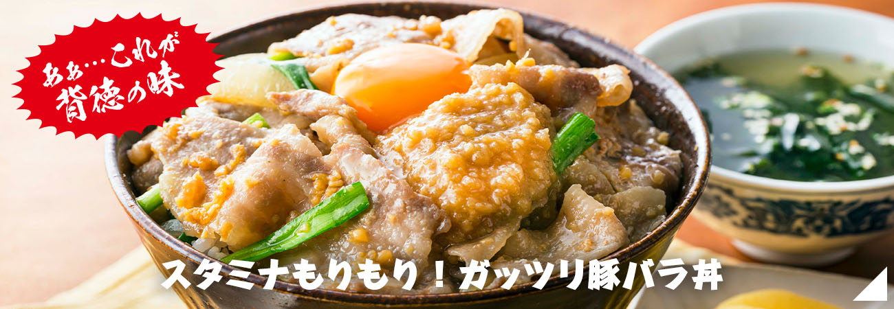 スタミナもりもり！ガッツリ豚バラ丼