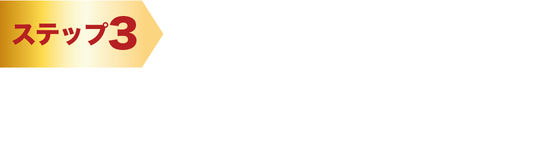 ステップ3 応募完了！